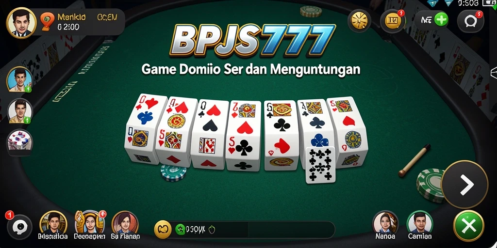 Tampilan gameplay seru dari BPJS777 yang menampilkan strategi Domino.