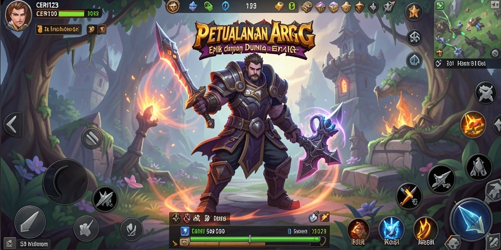Screenshot gameplay CERI123 yang menampilkan aksi pertempuran seru di dunia ARPG.