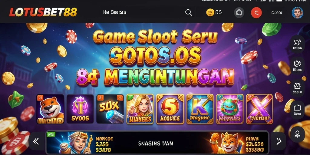 Gameplay menegangkan di LOTUSBET88 dengan berbagai tema slot yang menarik.