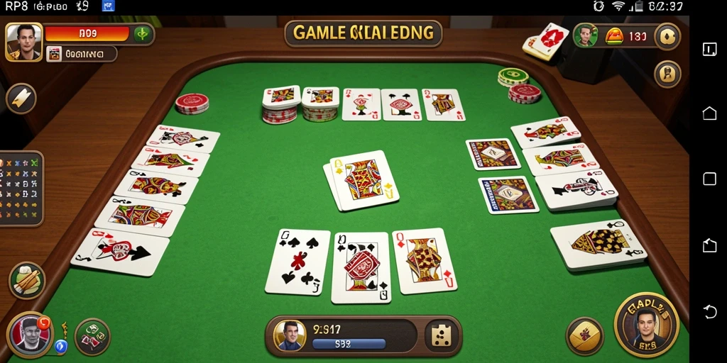 Tampilan screenshot gameplay Gaple yang menegangkan dan seru.