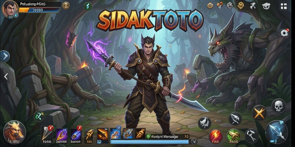 Tangkapan layar gameplay SIDAKTOTO yang menampilkan aksi RPG seru.